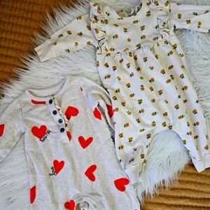 3 - 6 rompers baby girl